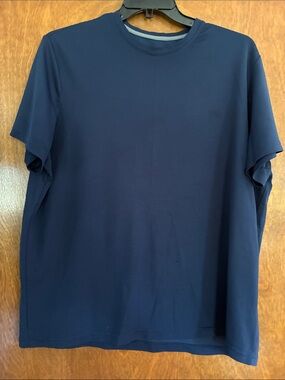 Pacific Trail Navy Blue Short Sleeve Crew Neck Tee Size Large